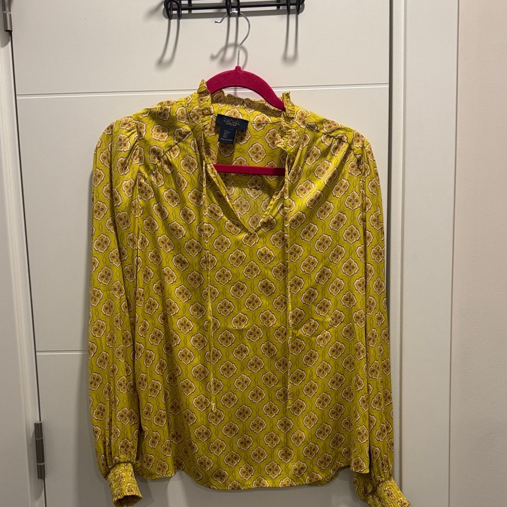 Rachel Zoe Mustard Floral Blouse